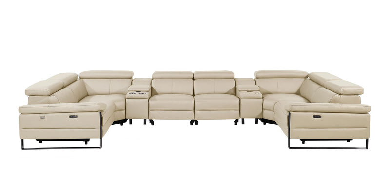 1246 - 8-Piece U-Shaped Modular Power Reclining Sectional With 2 Power Recliners And Power Headrests