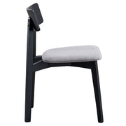 Real - Side Chair (Set of 2) - Gray Linen & Black - R&R Furniture Gallery (Fountain Valley, CA)