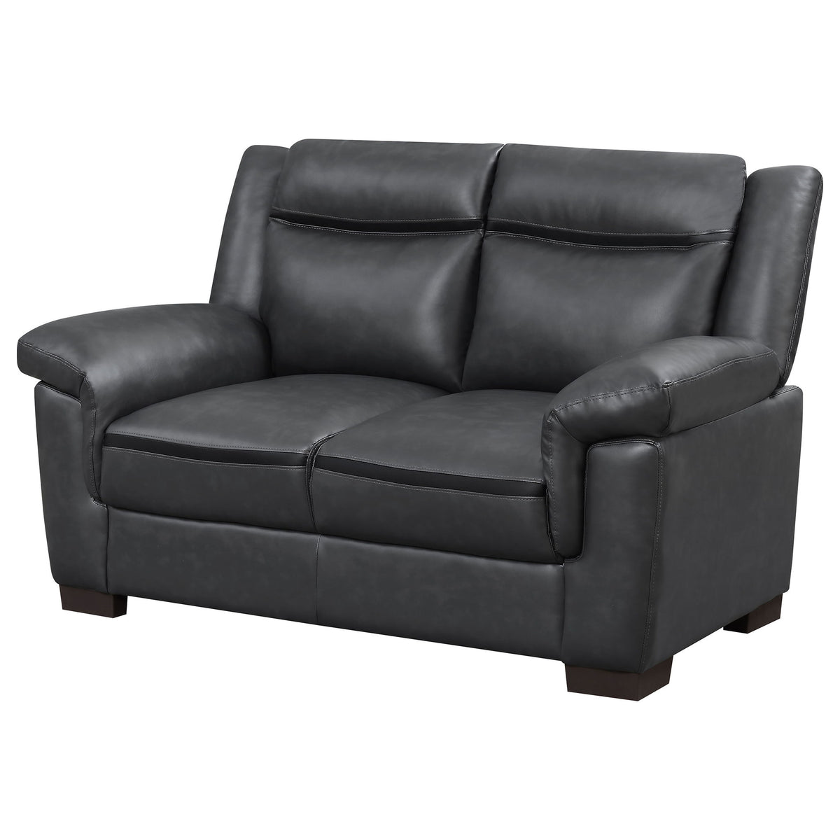 Jacob - Loveseat With Pillow Top Arms Upholstery - Gray