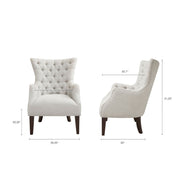Hannah - Button Tufted Wing Chair - R&R Furniture Gallery (Fountain Valley, CA)
