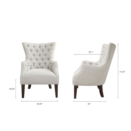 Hannah - Button Tufted Wing Chair - R&R Furniture Gallery (Fountain Valley, CA)