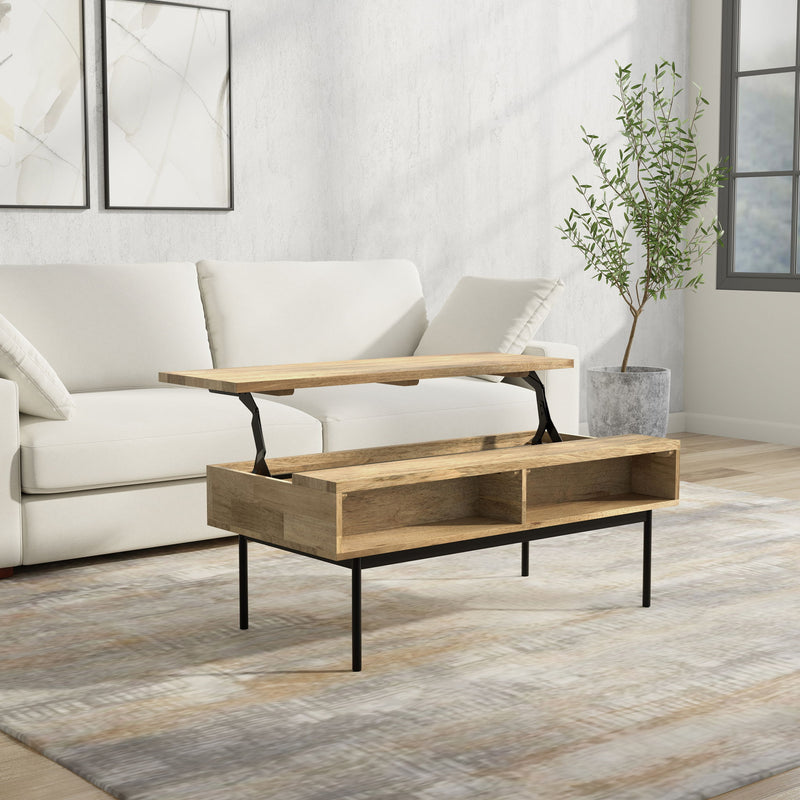 Reeves - Lift Top Coffee Table - Natural - R&R Furniture Gallery (Fountain Valley, CA)