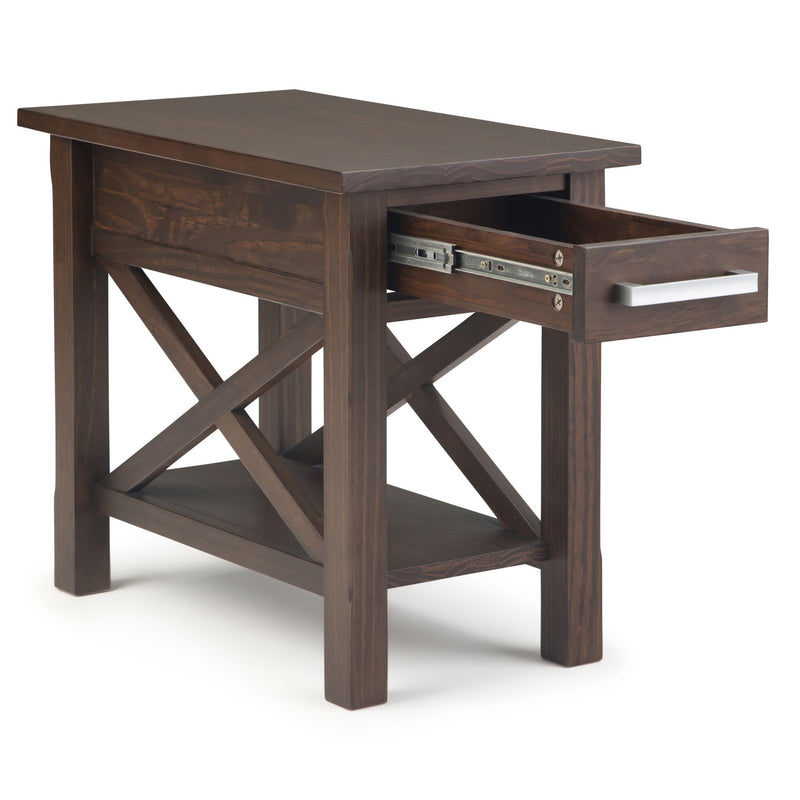 Kitchener - Narrow Side Table - Warm Walnut Brown - R&R Furniture Gallery (Fountain Valley, CA)