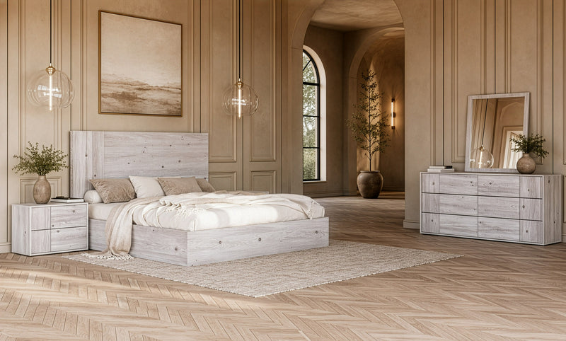 Asus - Modern Italian White 4-Piece Bedroom Set — view 2