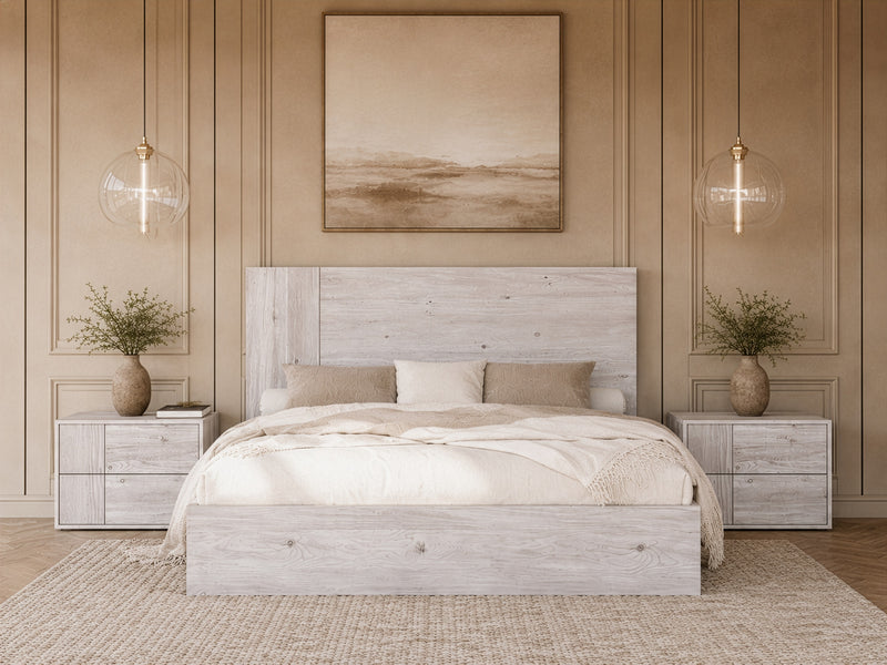 Asus - Modern Italian White 4-Piece Bedroom Set — view 3