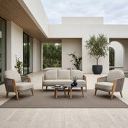 Cayman - Outdoor Beige + Teak Sofa Set — view 5