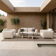 Palma - Outdoor Grey Olefin Fabric Sofa Set — view 2