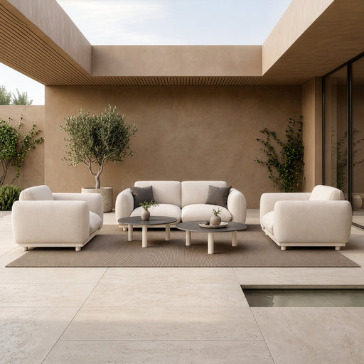 Palma - Outdoor Grey Olefin Fabric Sofa Set — view 2