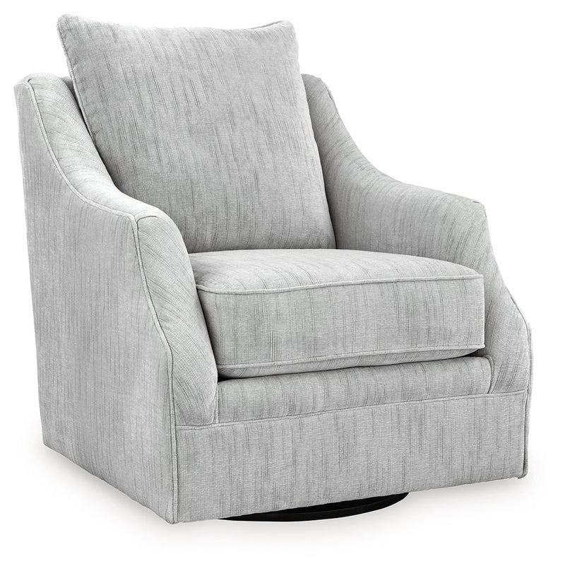 Gubbins - Swivel Accent Chair - Gray - R&R Furniture Gallery (Fountain Valley, CA)