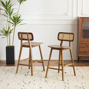 Bari - Indoor Wood Barstool (Set of 2) - R&R Furniture Gallery (Fountain Valley, CA)