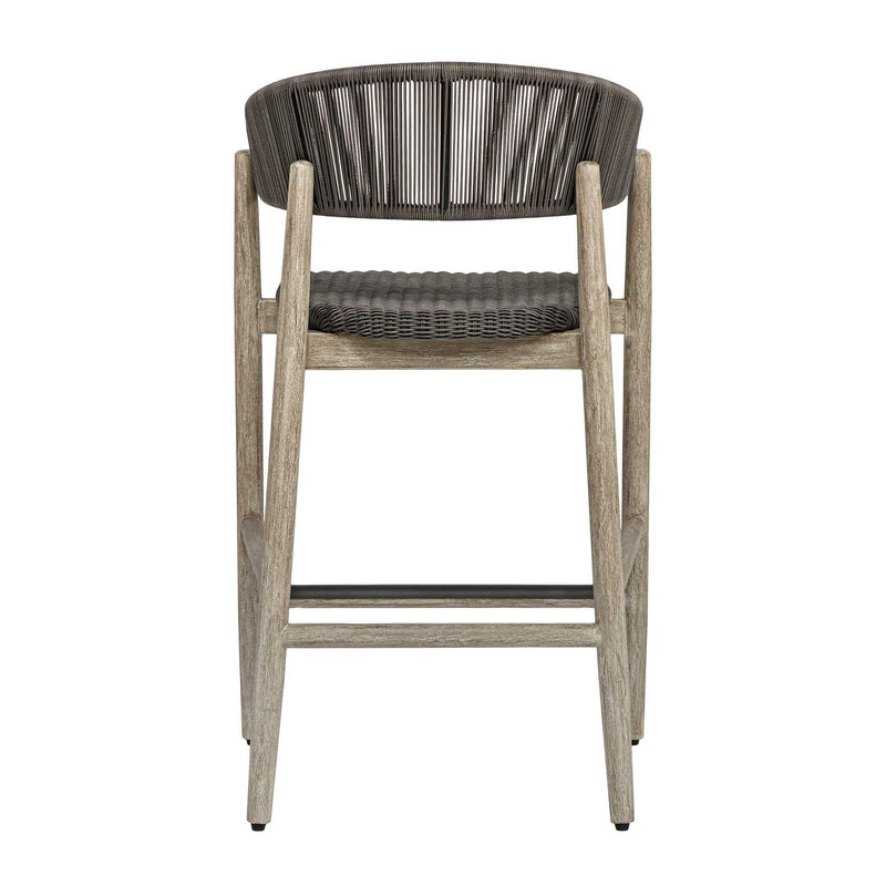 Dermott - Outdoor Counter Stool - Brown / Dark Gray
