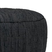 Fredrik - Round Pouf - Black - R&R Furniture Gallery (Fountain Valley, CA)