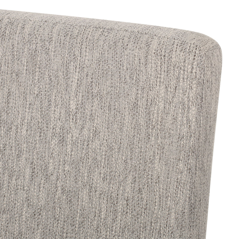 Contemporary Noble House dining chair with upholstered seat and tapered wood legs, part of a stylish chair set.