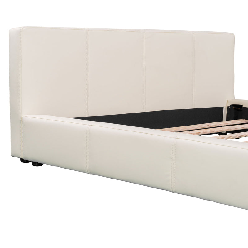 Stylish Upholstered Bed With Birch Wood Frame - R&R Furniture Gallery (Fountain Valley, CA)
