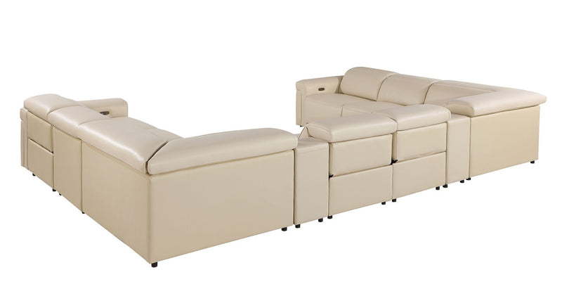 1126 - 10-Piece U-Shaped Sectional Sofa In With 4 Power Recliners & Power Headrests