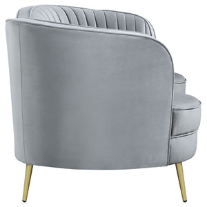 Sienna - 2 Piece Back Living Room Set, Sofa & Loveseat - Gray