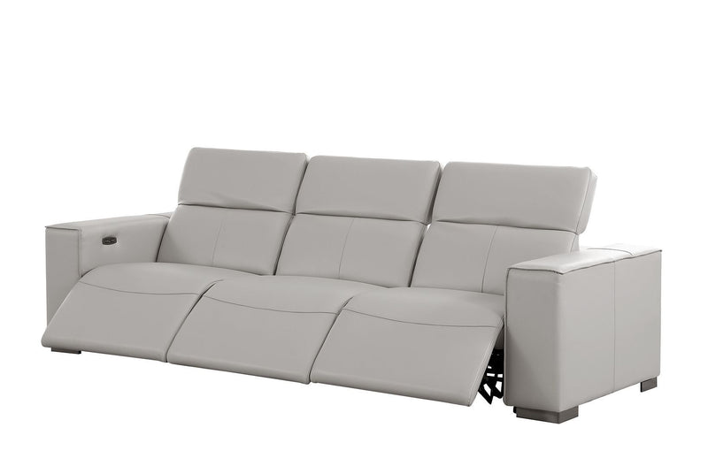 1208 - Modular Leather Set With 6 Power Recliners & Power Headrests