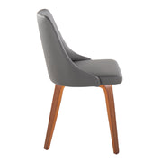 Set of two Lumi Source Marche contemporary dining chairs with sleek design and wooden legs, ideal for modern dining spaces.