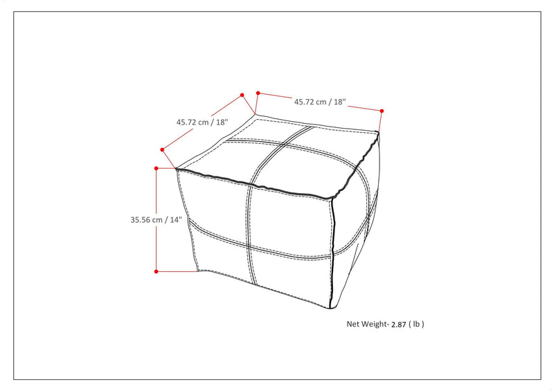 Brody - Versatile Square Pouf - R&R Furniture Gallery (Fountain Valley, CA)