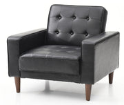 Glory Furniture Andrews chair bed futon chair with wooden frame and cushioned seating, convertible for lounging or sleeping.