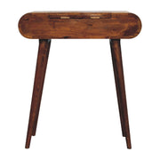 Mini Round Fold Vanity - Chestnut - R&R Furniture Gallery (Fountain Valley, CA)