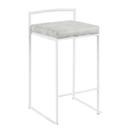Lumi Source Fuji simple elegance contemporary stackable counter stool with sleek design and modern finish, shown from front angle.
