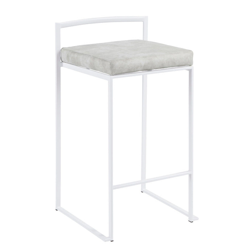 Lumi Source Fuji simple elegance contemporary stackable counter stool with sleek design and modern finish, shown from front angle.