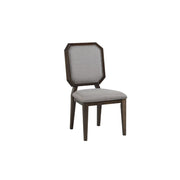 Selma - Side Chair (Set of 2) - Gray Fabric & Tobacco - R&R Furniture Gallery (Fountain Valley, CA)
