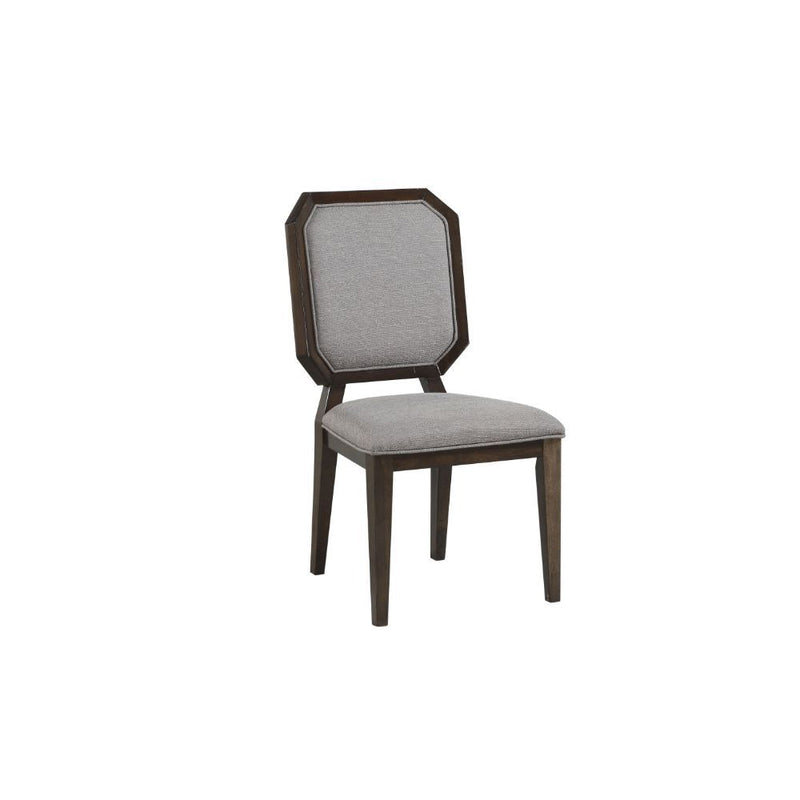 Selma - Side Chair (Set of 2) - Gray Fabric & Tobacco - R&R Furniture Gallery (Fountain Valley, CA)