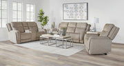 Penfield - Power Zero G Console Loveseat With Heat, Massage & Speaker P3 - Frappe - R&R Furniture Gallery (Fountain Valley, CA)