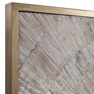 Mahala - Wood Wall Panel - Brass / Woodtone
