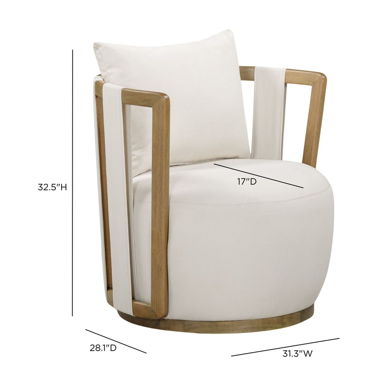 Paolo - Fabric Outdoor Accent Chair - Cream