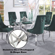 Dekel - Dining Table - Clear Glass Top & Stainless Steel - R&R Furniture Gallery (Fountain Valley, CA)