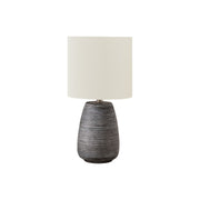 Lighting, Table Lamp, Ceramic, Contemporary - Gray / Cream - R&R Furniture Gallery (Fountain Valley, CA)