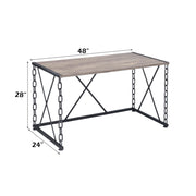 Jodie - Console Table (Same 92248) - Rustic Oak & Antique Black - R&R Furniture Gallery (Fountain Valley, CA)