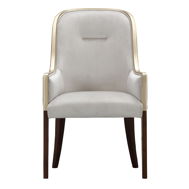 Houston - Dining Arm Chair - Porcini / Walnut - R&R Furniture Gallery (Fountain Valley, CA)
