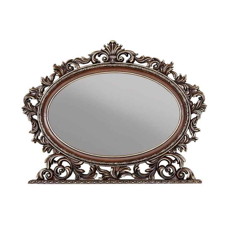 Devany - Oval Mirror - Cherry - R&R Furniture Gallery (Fountain Valley, CA)
