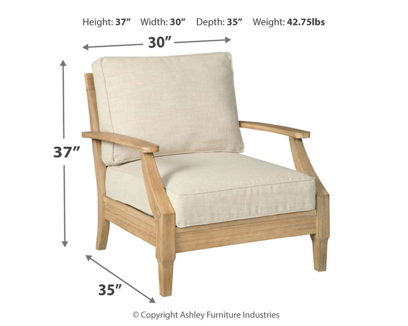 Clare View - Lounge Chair w/Cushion  - Beige - R&R Furniture Gallery (Fountain Valley, CA)