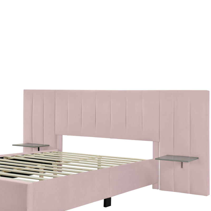 Upholstered Platform Bed With Big Headboard - R&R Furniture Gallery (Fountain Valley, CA)