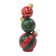 Classic Stacked Christmas Ball Decoration With Durable Construction - Red - R&R Furniture Gallery (Fountain Valley, CA)