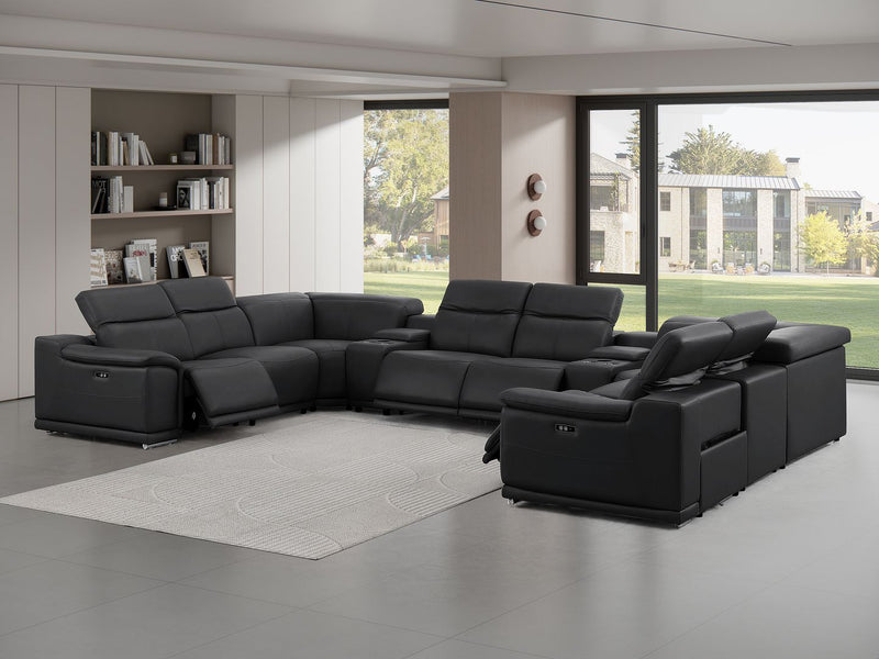 2679 - 10-Piece U-Shaped Power Reclining Sectional In Genuine Leather (4 Recliners)