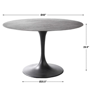 Brando - 48" Dining Table - Black / Woodtone