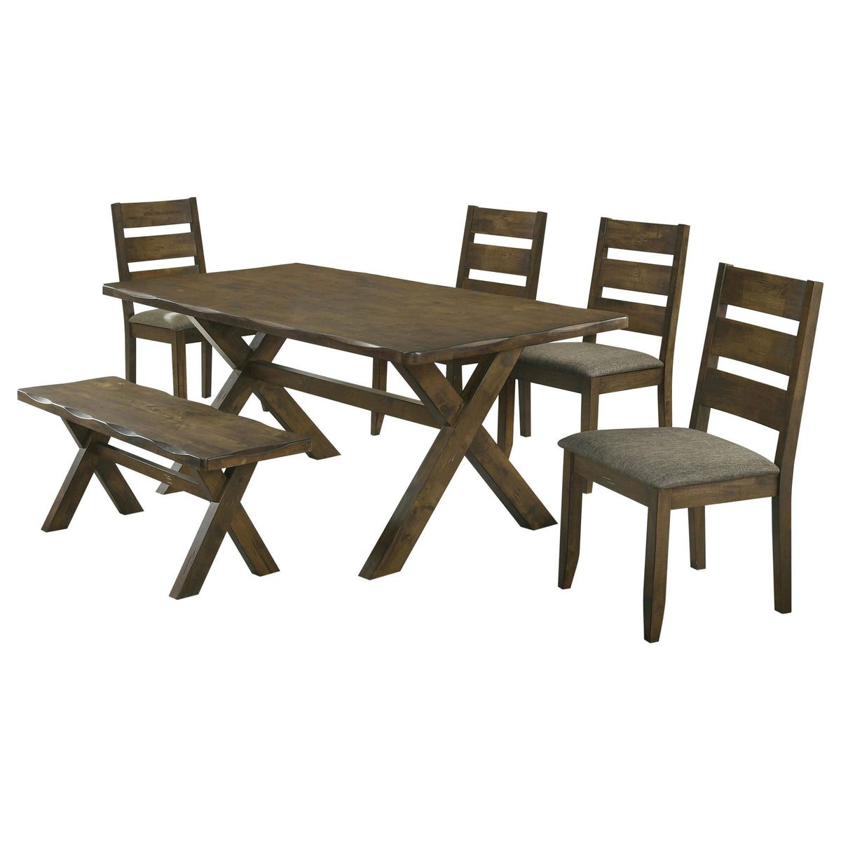 Alston 6-piece Rectangular Dining Table Set Knotty Nutmeg