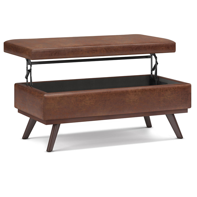 Owen - Lift Top Large Coffee Table Storage Ottoman, Mid Century Style - R&R Furniture Gallery (Fountain Valley, CA)