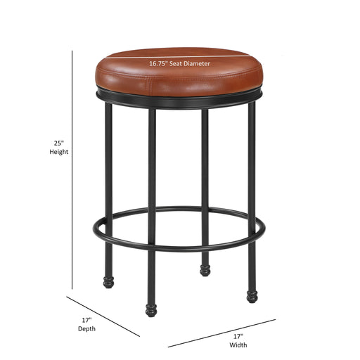 Michael - Backless Counter Height Stool - Caramel - R&R Furniture Gallery (Fountain Valley, CA)