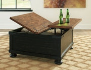 Valebeck - Lift Top Cocktail Table - Black / Brown - R&R Furniture Gallery (Fountain Valley, CA)