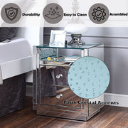 Nysa - 20" X 14" Accent Table - Mirrored & Faux Crystals - R&R Furniture Gallery (Fountain Valley, CA)