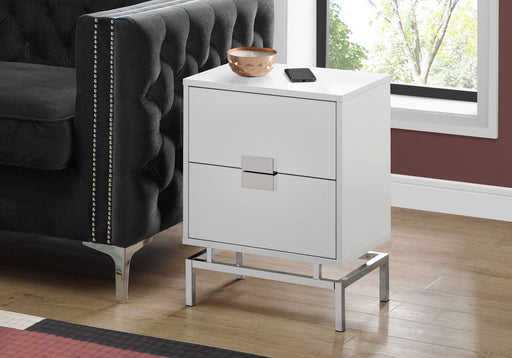 Accent Side Table, Storage Drawer, Modern Design - R&R Furniture Gallery (Fountain Valley, CA)