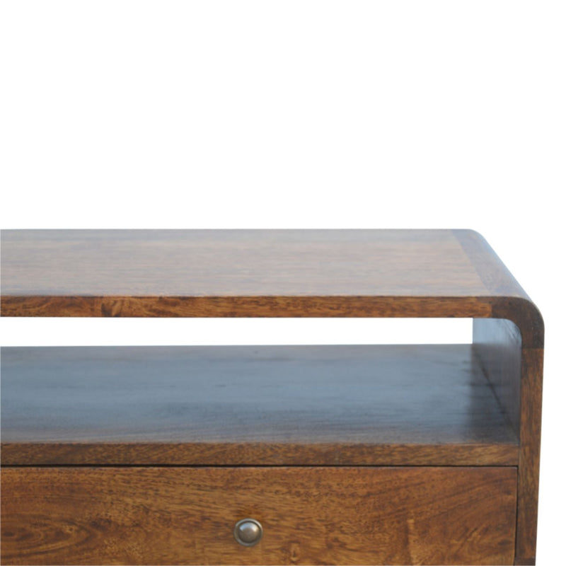 Curved Chestnut Console Table - R&R Furniture Gallery (Fountain Valley, CA)