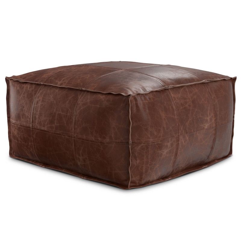 Sheffield - Handcrafted Square Pouf - R&R Furniture Gallery (Fountain Valley, CA)